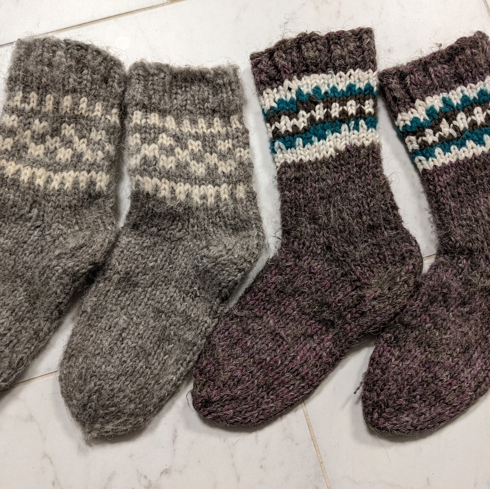 Hand-knit Wool Socks